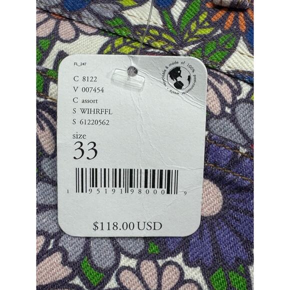 NWT Wrangler Women's Wanderer 622 High Rise Floral Flare Jeans - 33x34 (35x33.5) - Picture 6 of 8